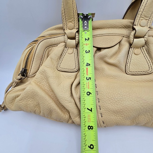 Cole Haan Leather Satchel Handbag Cream Neutral Top Handle Bag Women - Picture 14 of 14